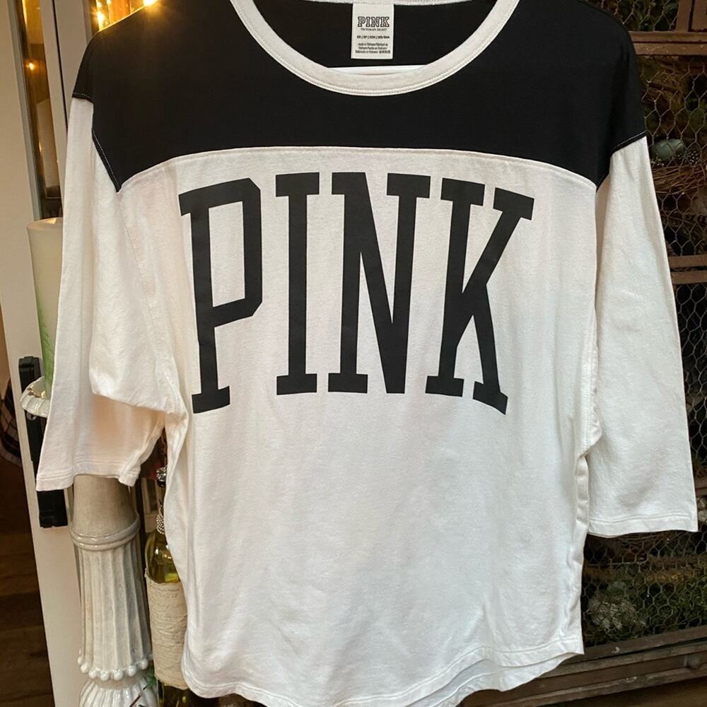 Victoria's Secret PINK Long Sleeve Campus Tee XS